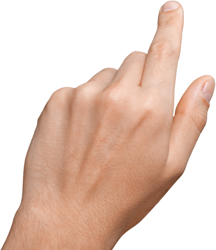 Finger Pressing an Imaginary Button
